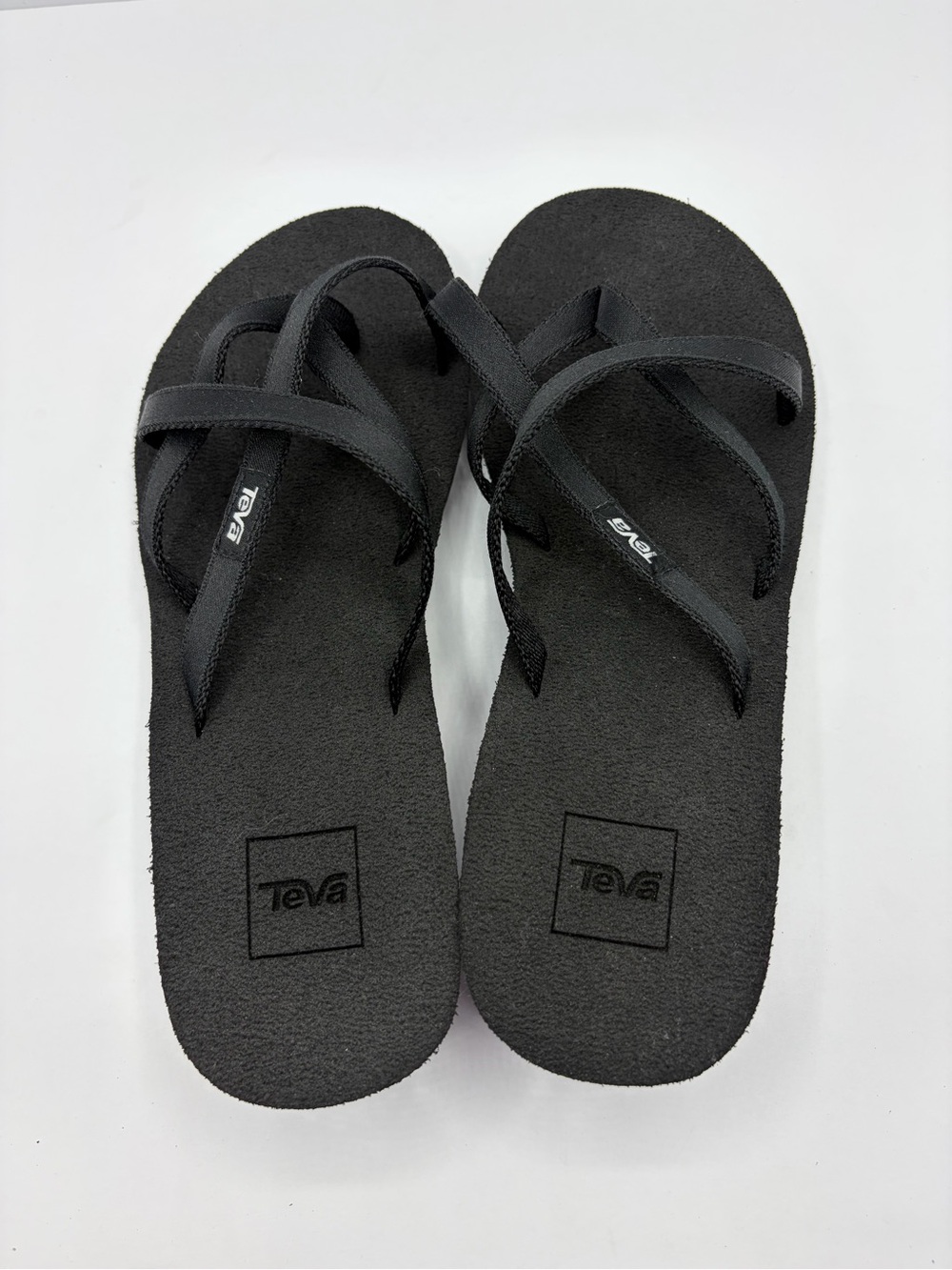 Teva Women’s Size 8 Black Wedge Olowahu Sandals Summer Casual Sporty Athleisure